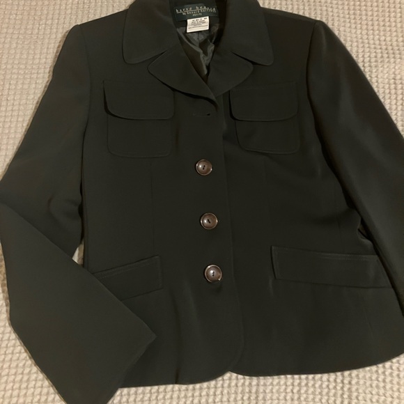 NWT Harve Benard Classic Women's Dark Green Suit, 6P - Picture 3 of 4